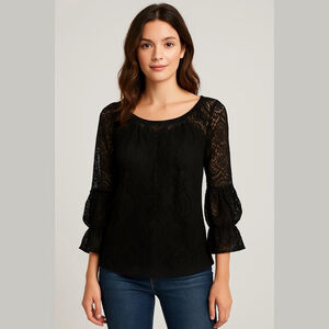 Lildy Full Lace Tunic Top - Size Medium - NWT